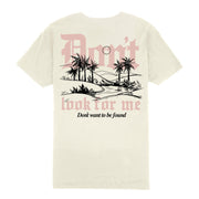 Outrank Don't Look For Me T-shirt (Vintage White/Pink) - Outrank