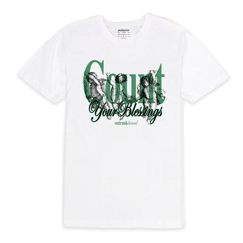 Outrank Count Your Blessings T-shirt (White) - Outrank