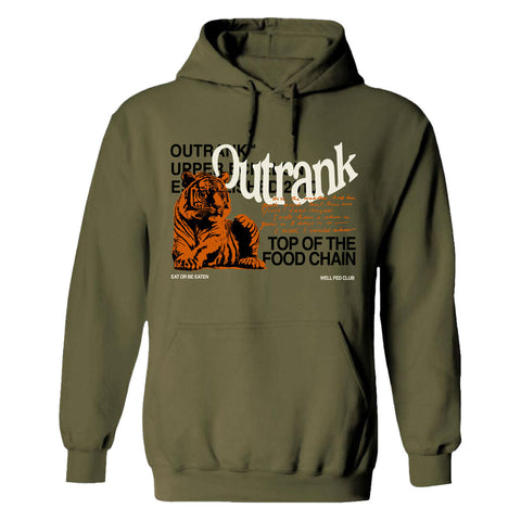 Outrank Top Of The Food Chain Hoodie (Military Green) - Outrank