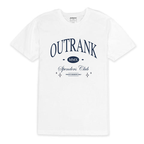 Outrank Spenders Club T-shirt (White/Navy)