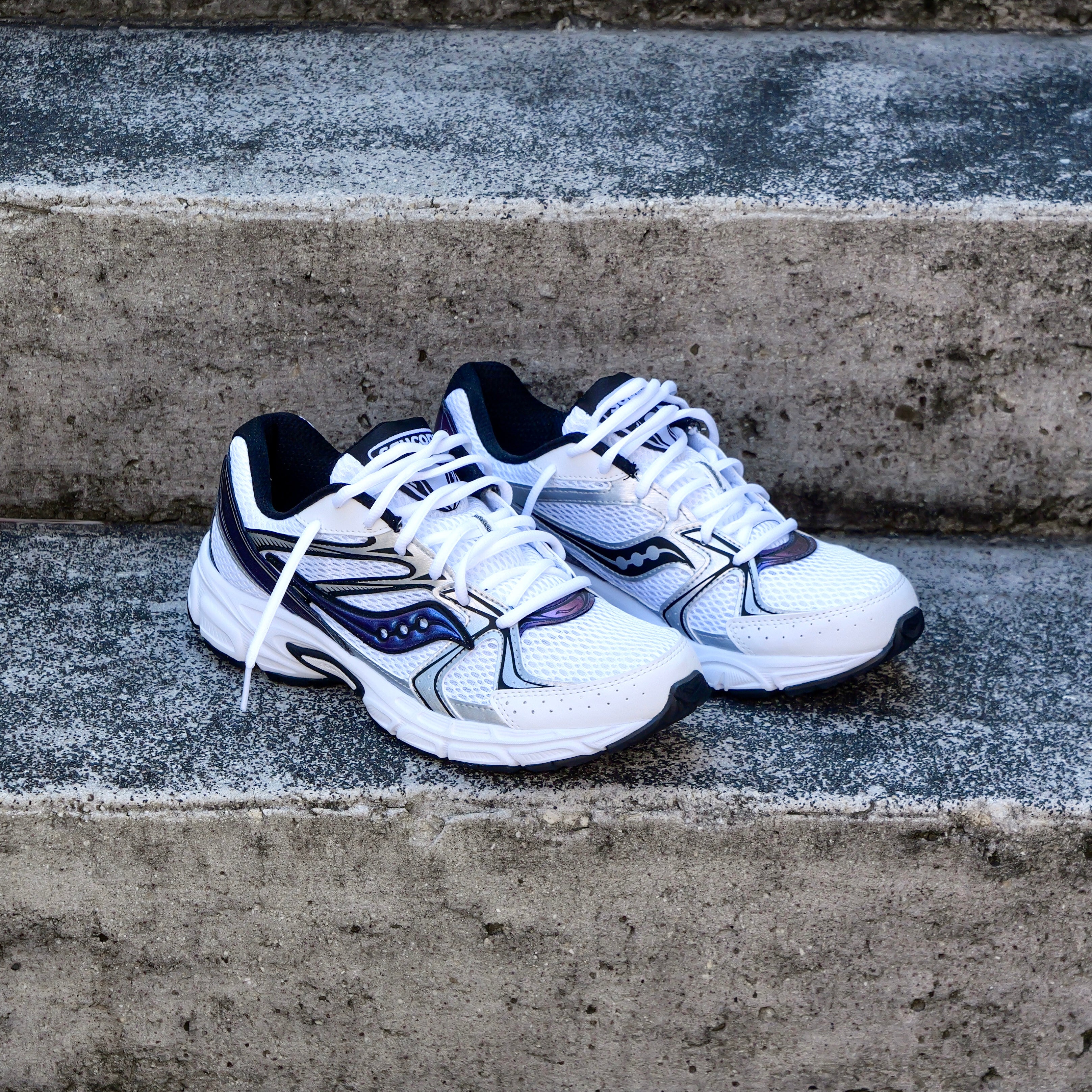 Mens Saucony Ride Millennium (White/Nightsky)