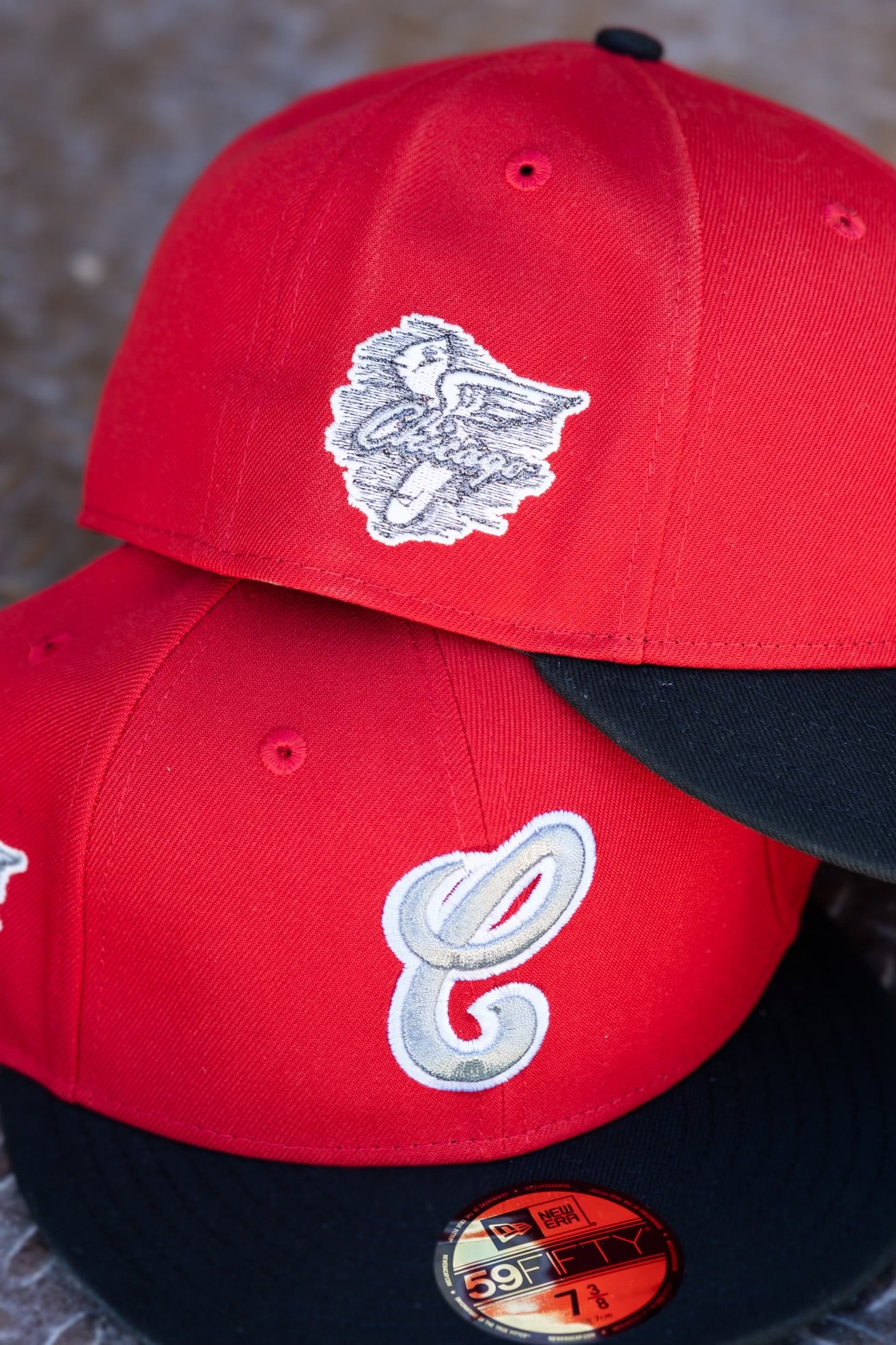 New Era Chicago White Sox Grey UV (Fire Red/Black) 59Fifty Fitted - New Era