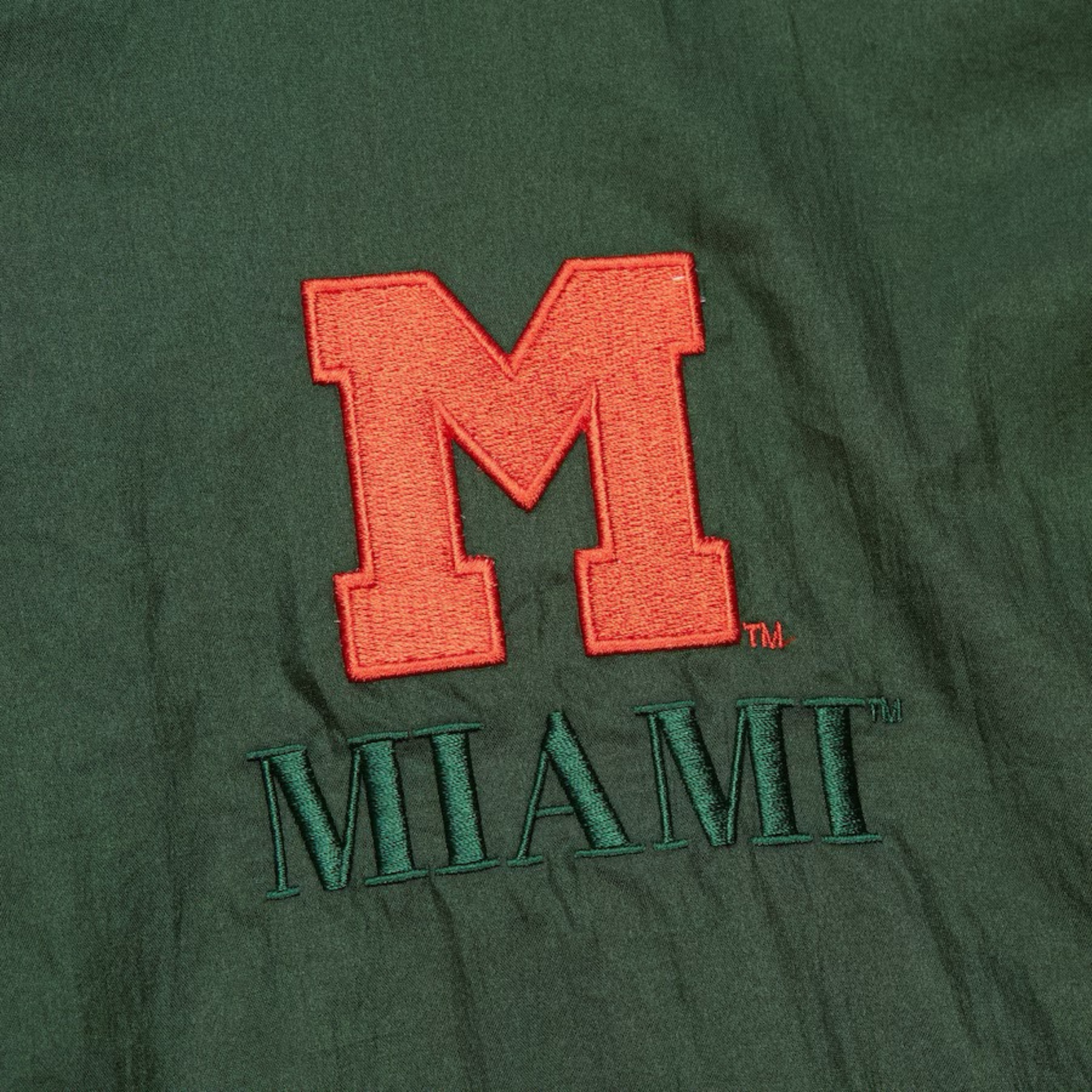 Mitchell & Ness Authentic "Miami Hurricanes Anorak Vintage Logo" Half-Zip Jacket - Green - Mitchell & Ness