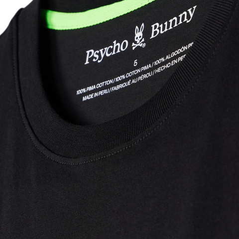 Kids Psycho Bunny Livingston Graphic Tee (Black) - Psycho Bunny