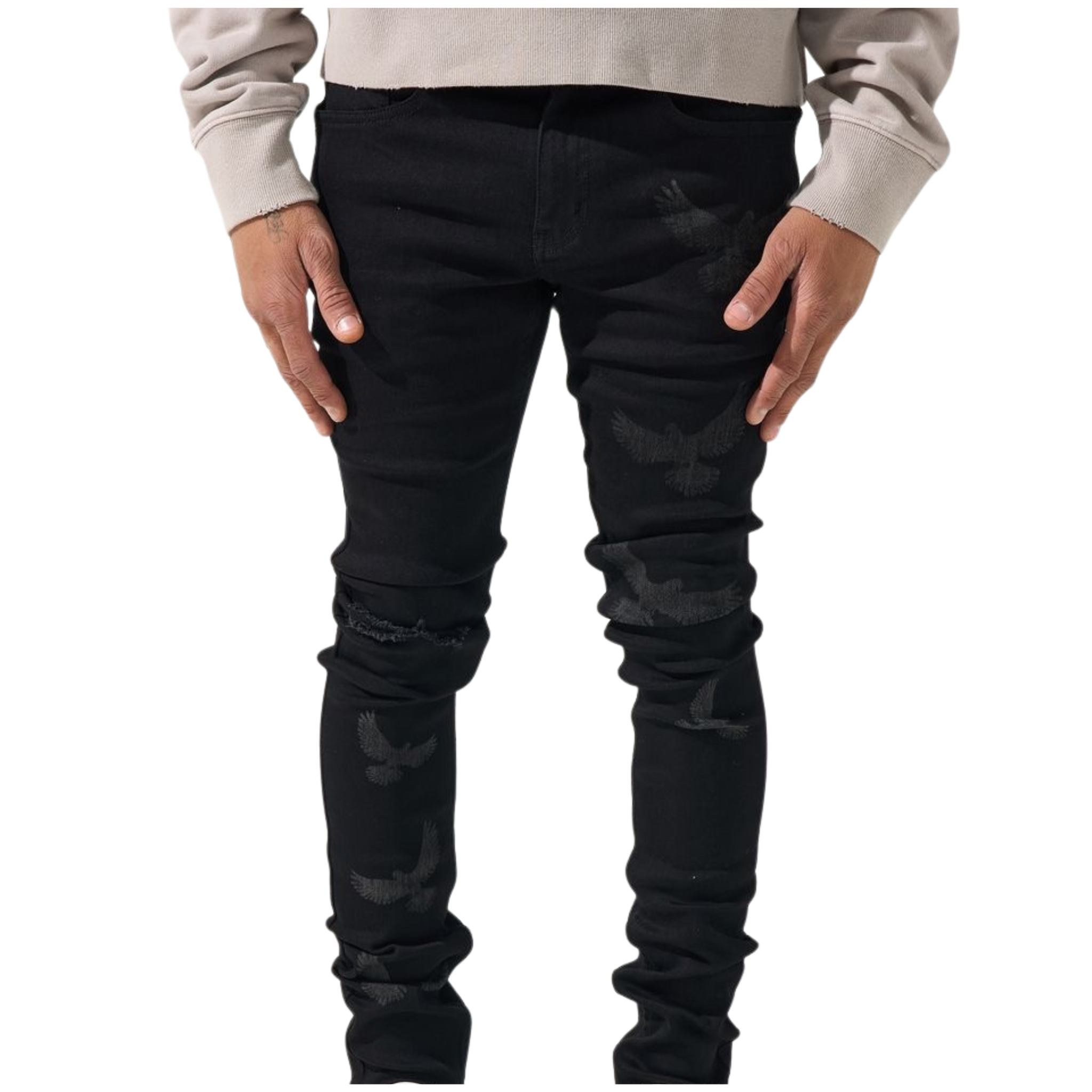Serenede "PEACE" Jeans (Black)