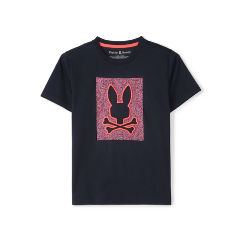 Kids Psycho Bunny Livingston Graphic Tee (Navy) - Psycho Bunny