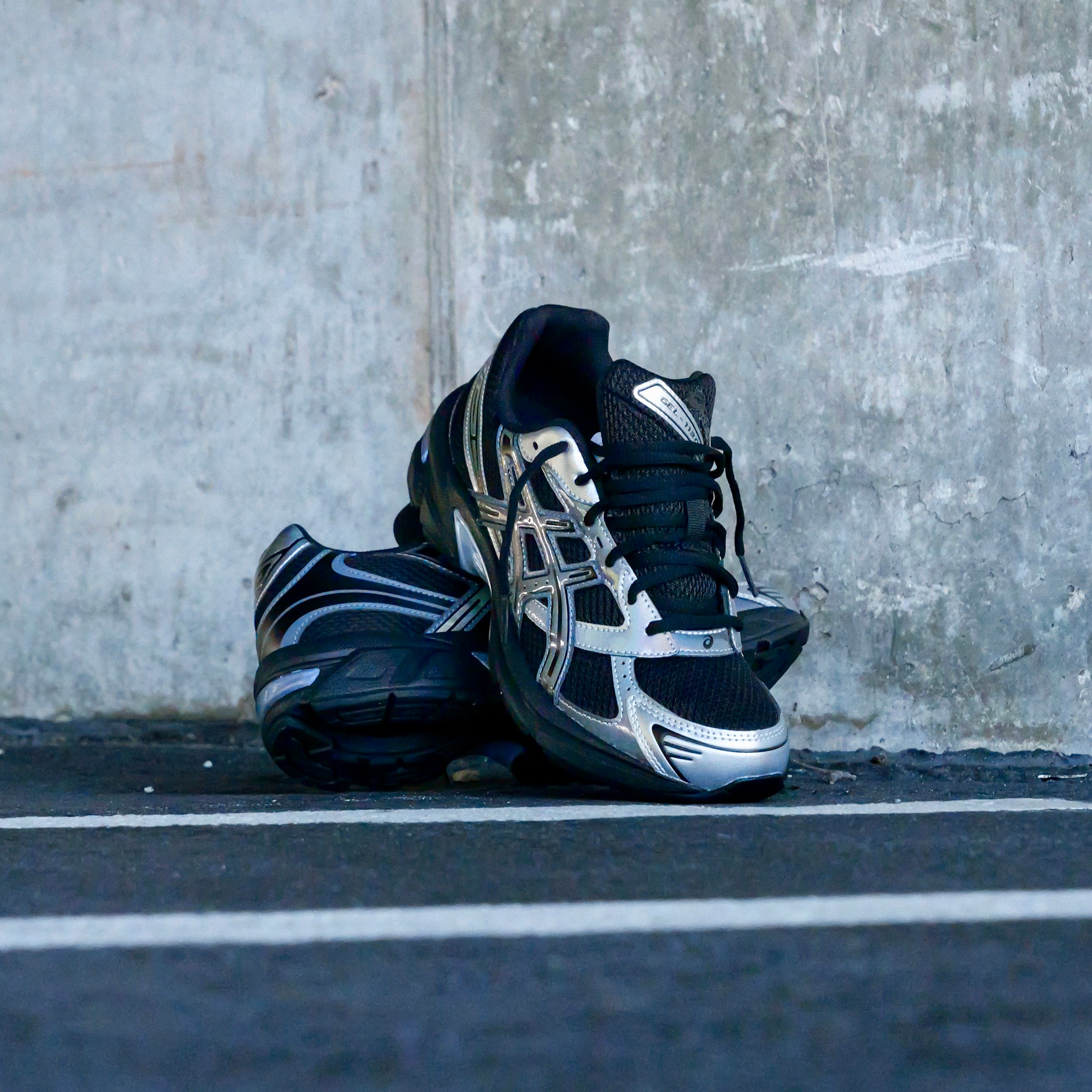 Mens Asics Gel-1130 “Holiday Pack” (Black/Pure Silver)