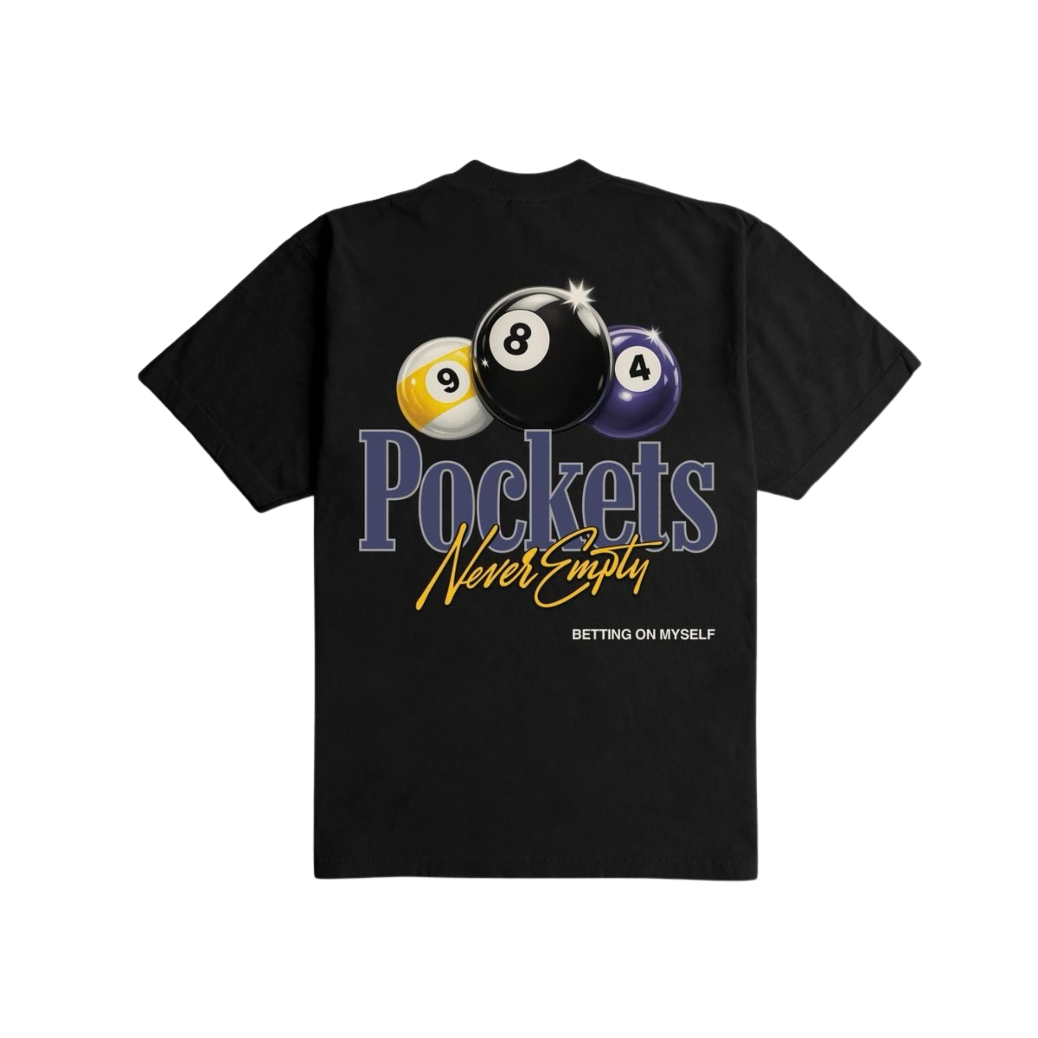 Outrank "Pool Hall" Heavyweight T-shirt (Black) - Outrank
