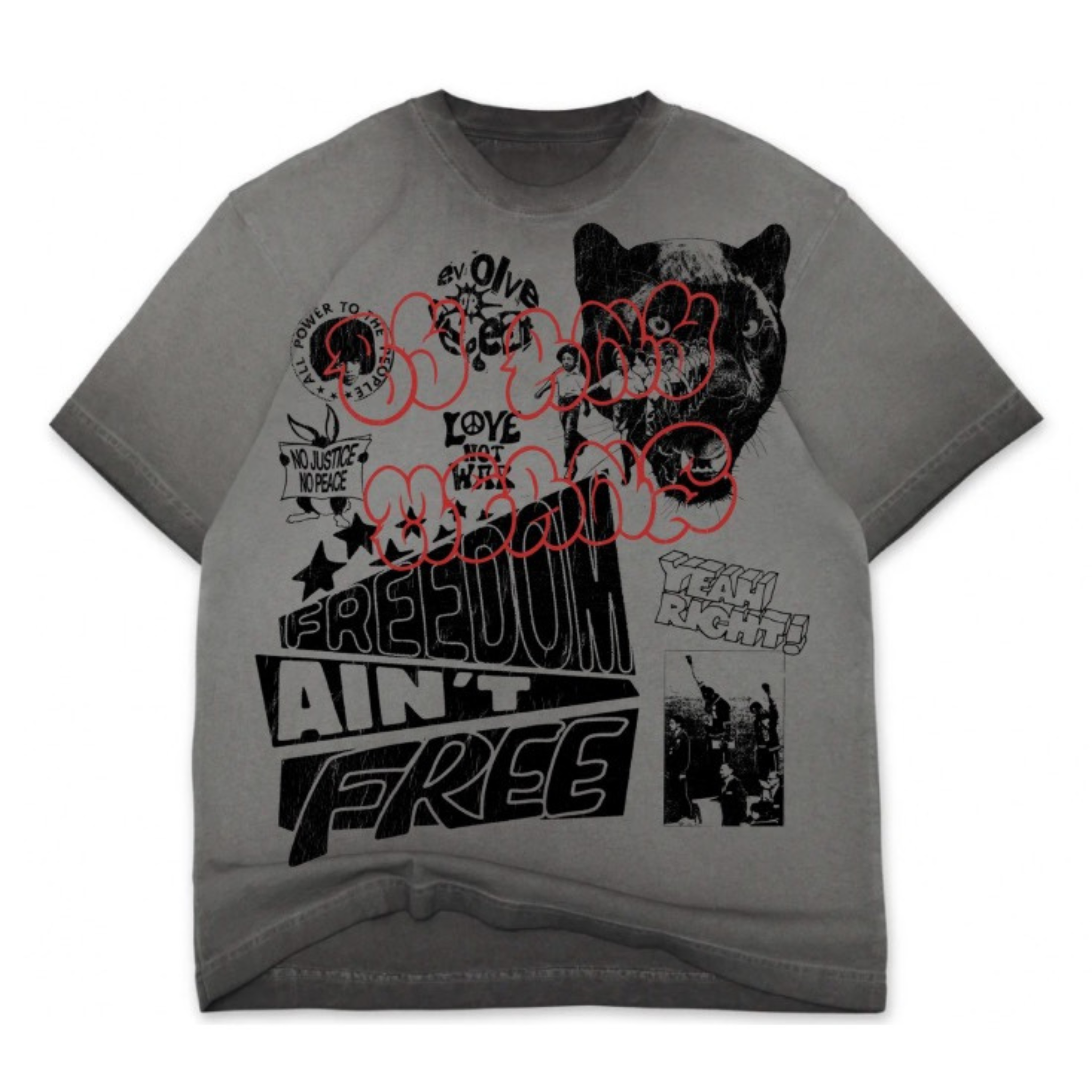 KOFL "Free Lunch" SS Tee (Charcoal)
