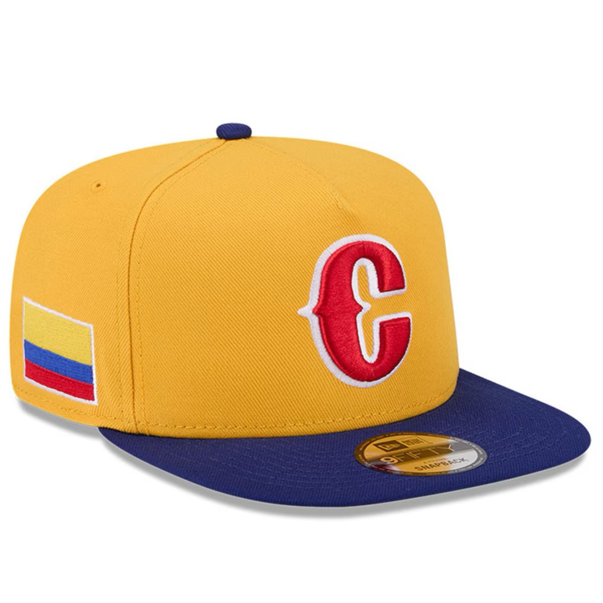 Colombia Baseball New Era 2026 World Baseball Classic 9FIFTY A-Frame Snapback Hat - Yellow/Blue