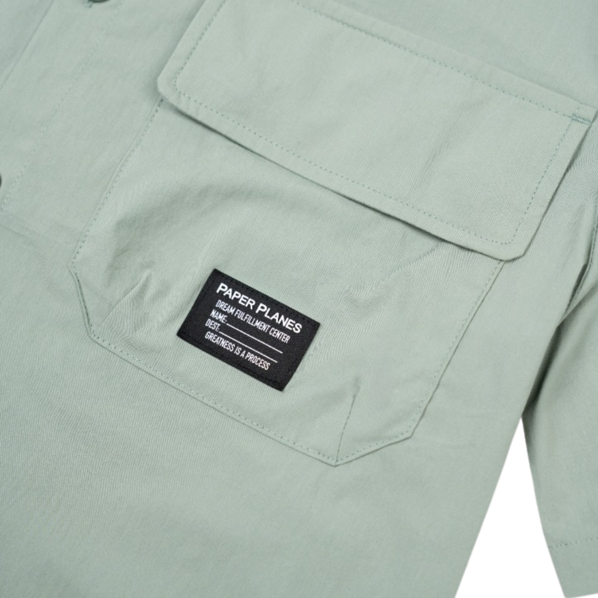 PAPER PLANES Utility Shirt (Sage) - Paper Plane