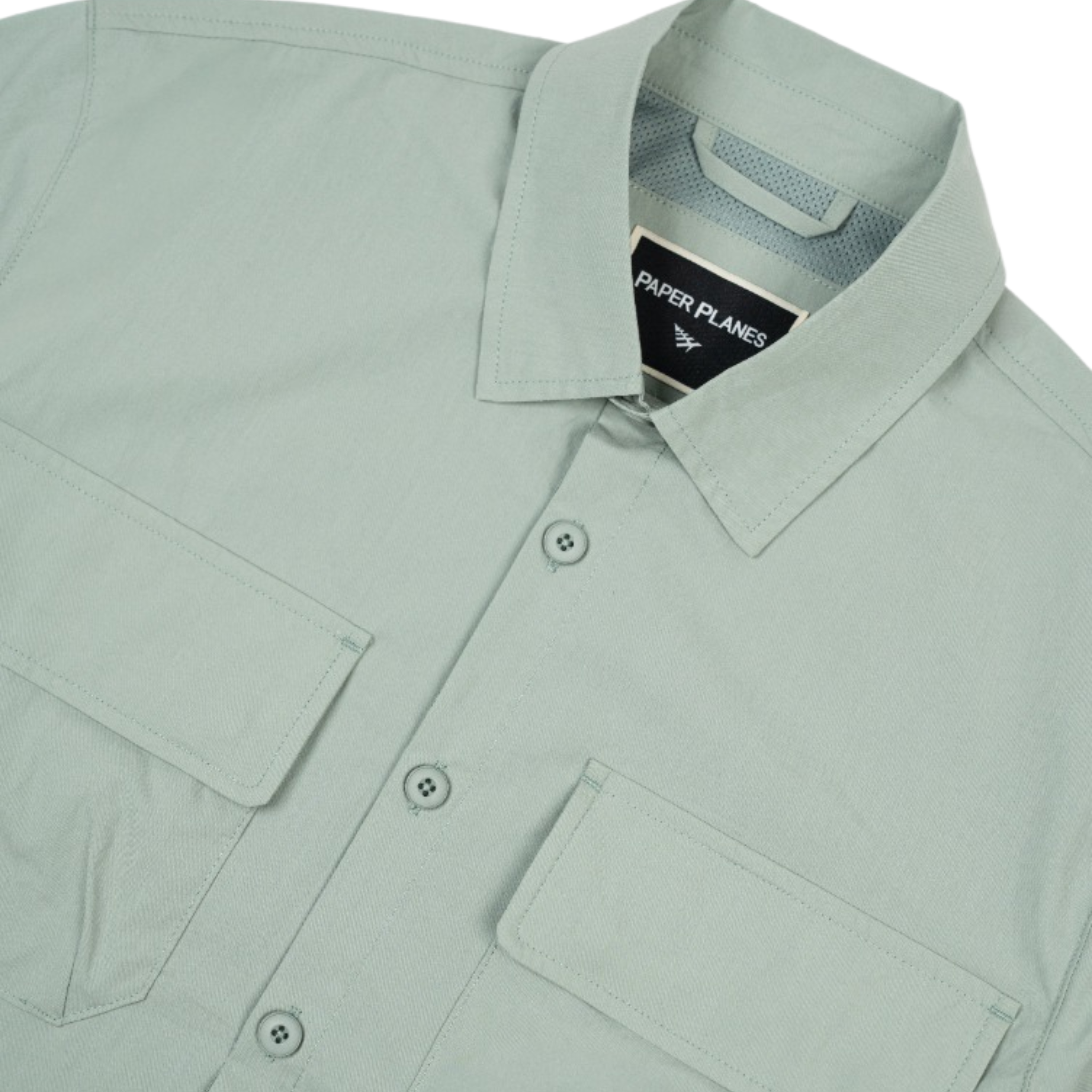 PAPER PLANES Utility Shirt (Sage) - Paper Plane