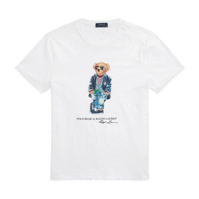 Polo Ralph Lauren Custom Slim Fit Polo Bear Jersey T-Shirt (White) - Polo Ralph Lauren