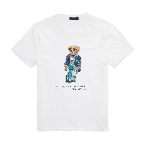 Polo Ralph Lauren Custom Slim Fit Polo Bear Jersey T-Shirt (White) - Polo Ralph Lauren
