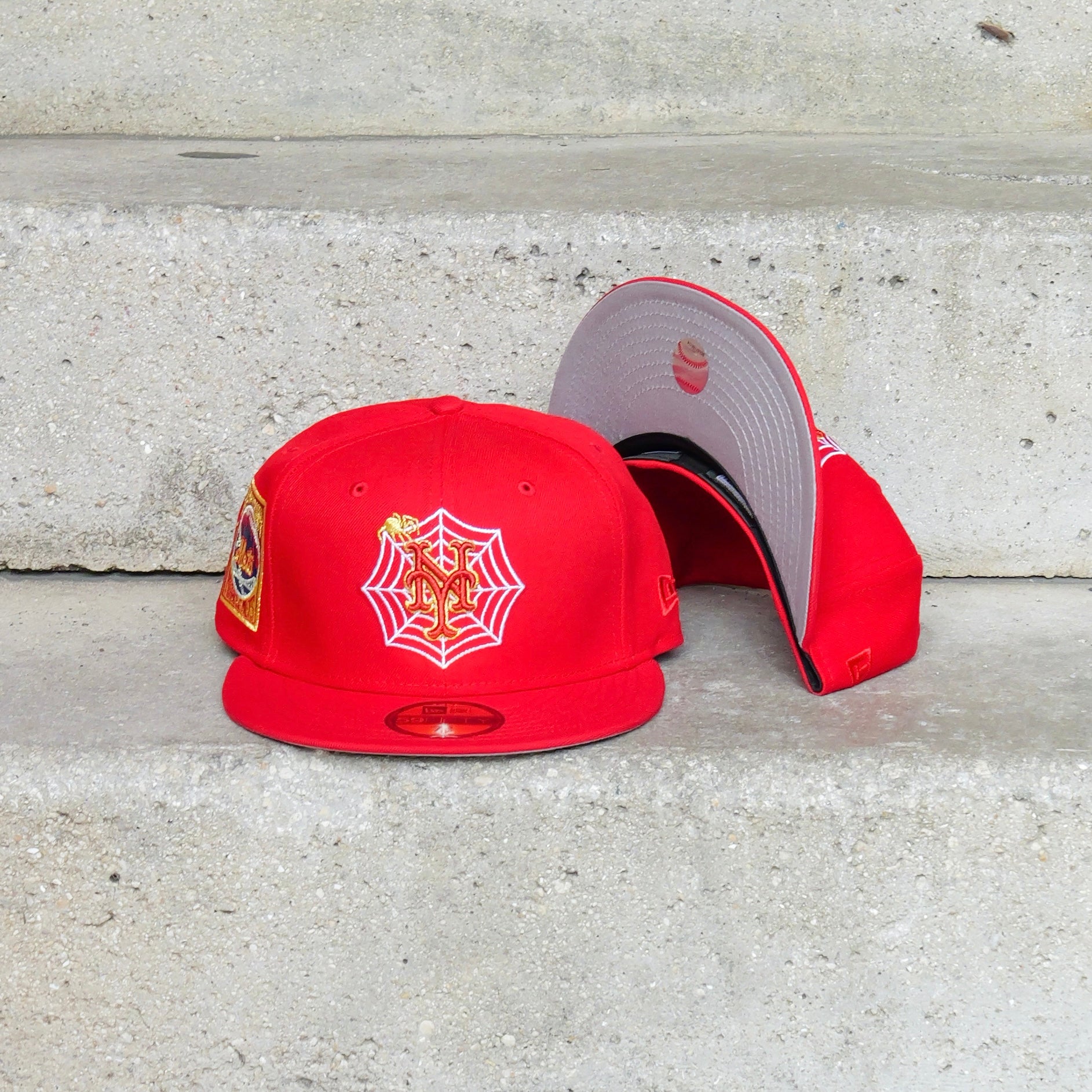 New Era New York Mets 25th Anniversary Side Patch Fitted (Red) - New Era