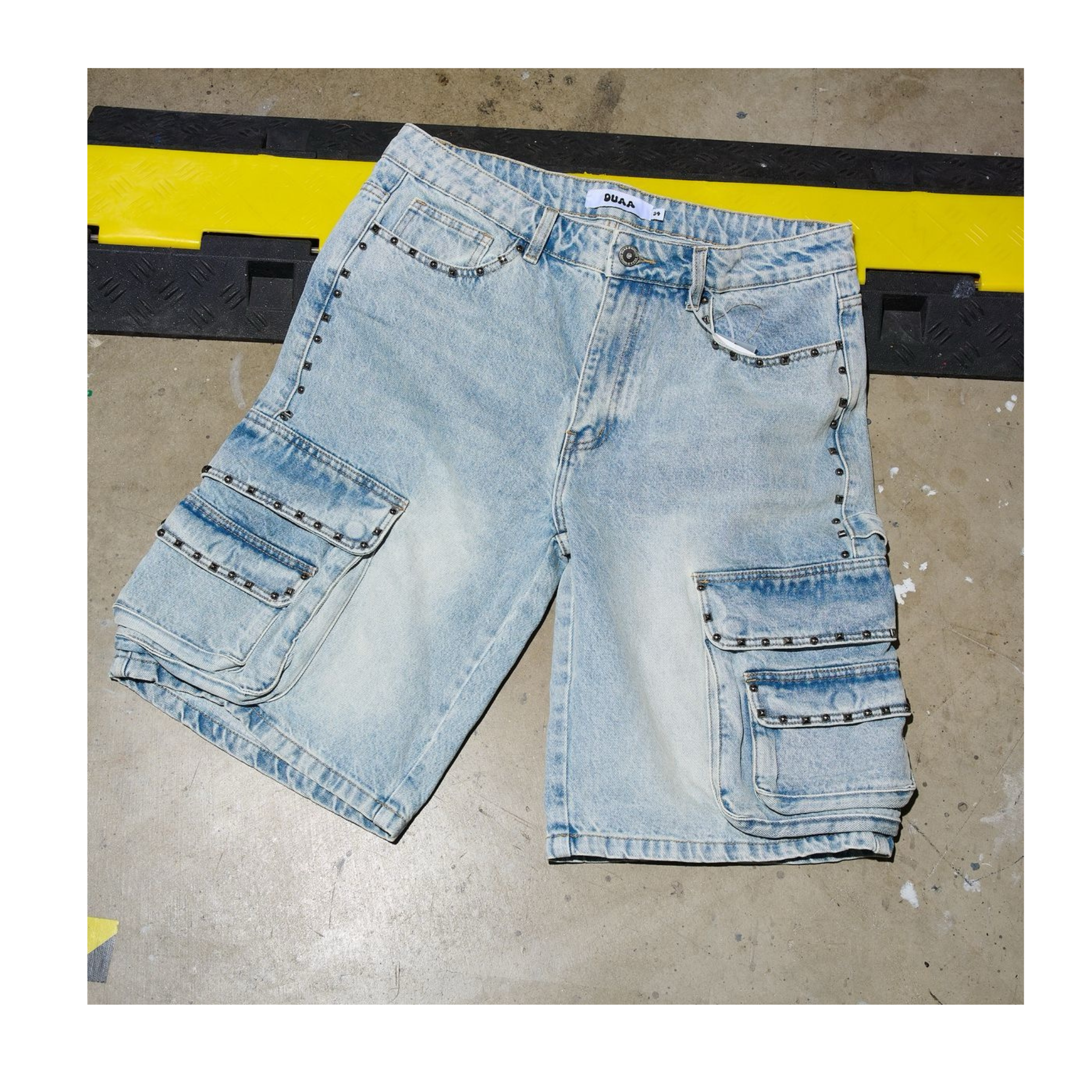 DUAA ''NOBLE'' BLUE CARGO DENIM SHORT - DUAA