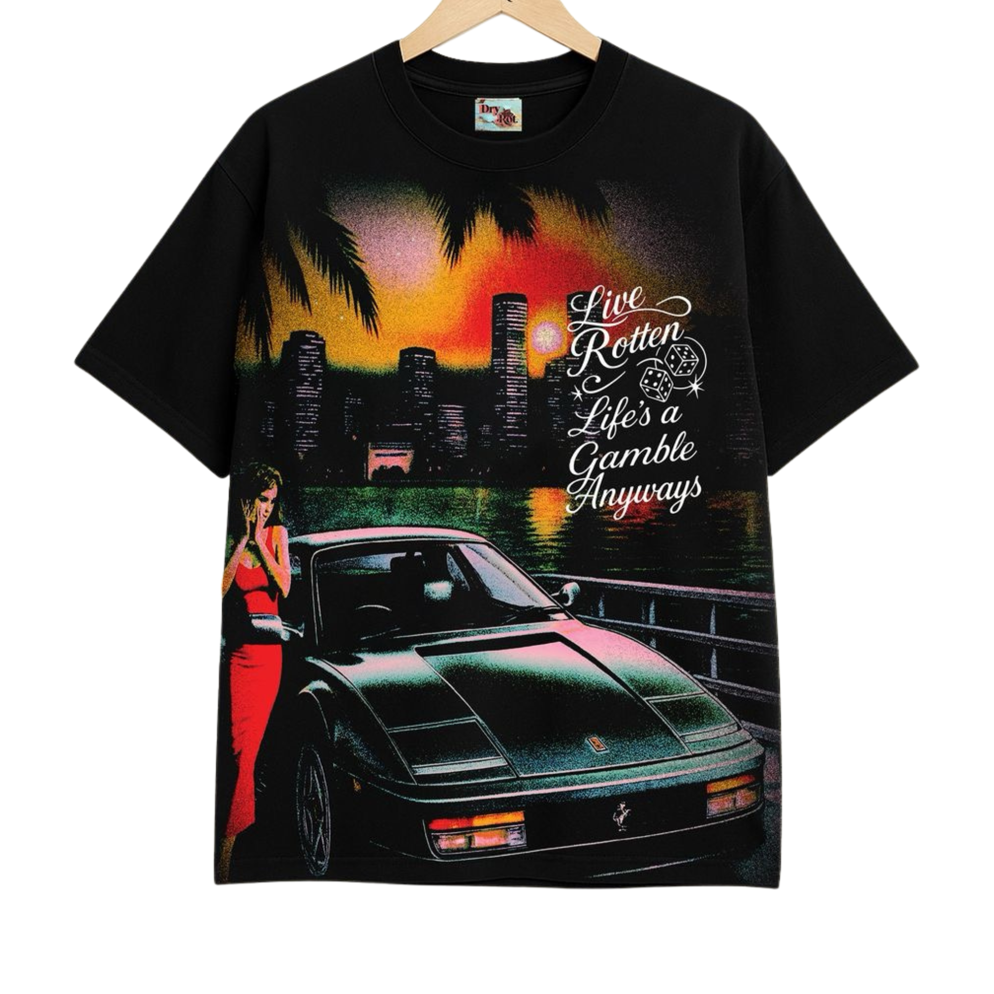 Dry Rot "Live Rotten" Tee (Black) - Dry Rot