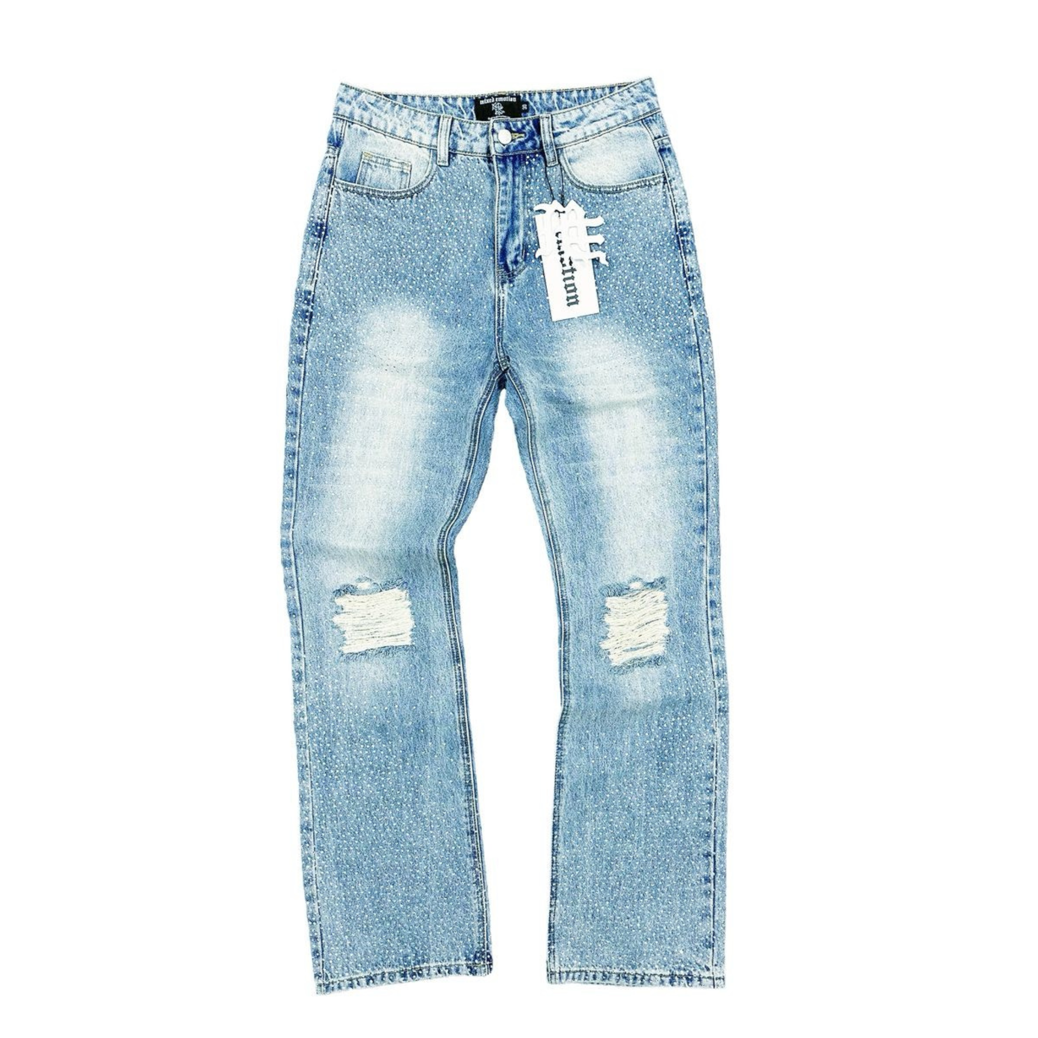 Mixed Emotion 'ME' Rhinestone Jeans - Mixed Emotion