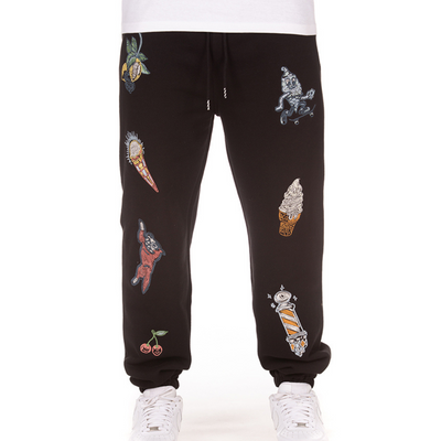 Ice Cream Work In Progress Sweatpants (Black) - Ice Cream