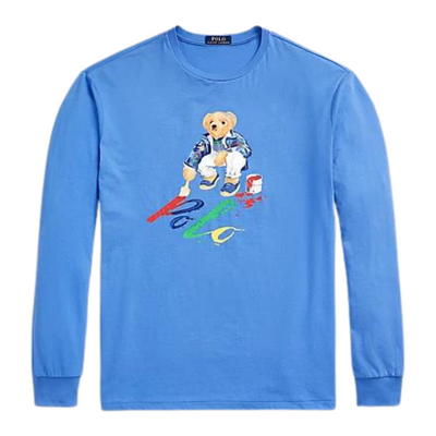 Polo Ralph Lauren Classic Fit Polo Bear Jersey Longsleeve T-Shirt (Summer Blue) - Polo Ralph Lauren