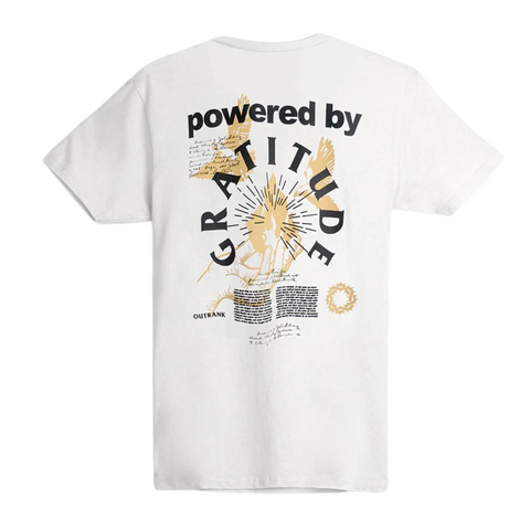 Outrank Powered By Gratitude T-shirt (White)