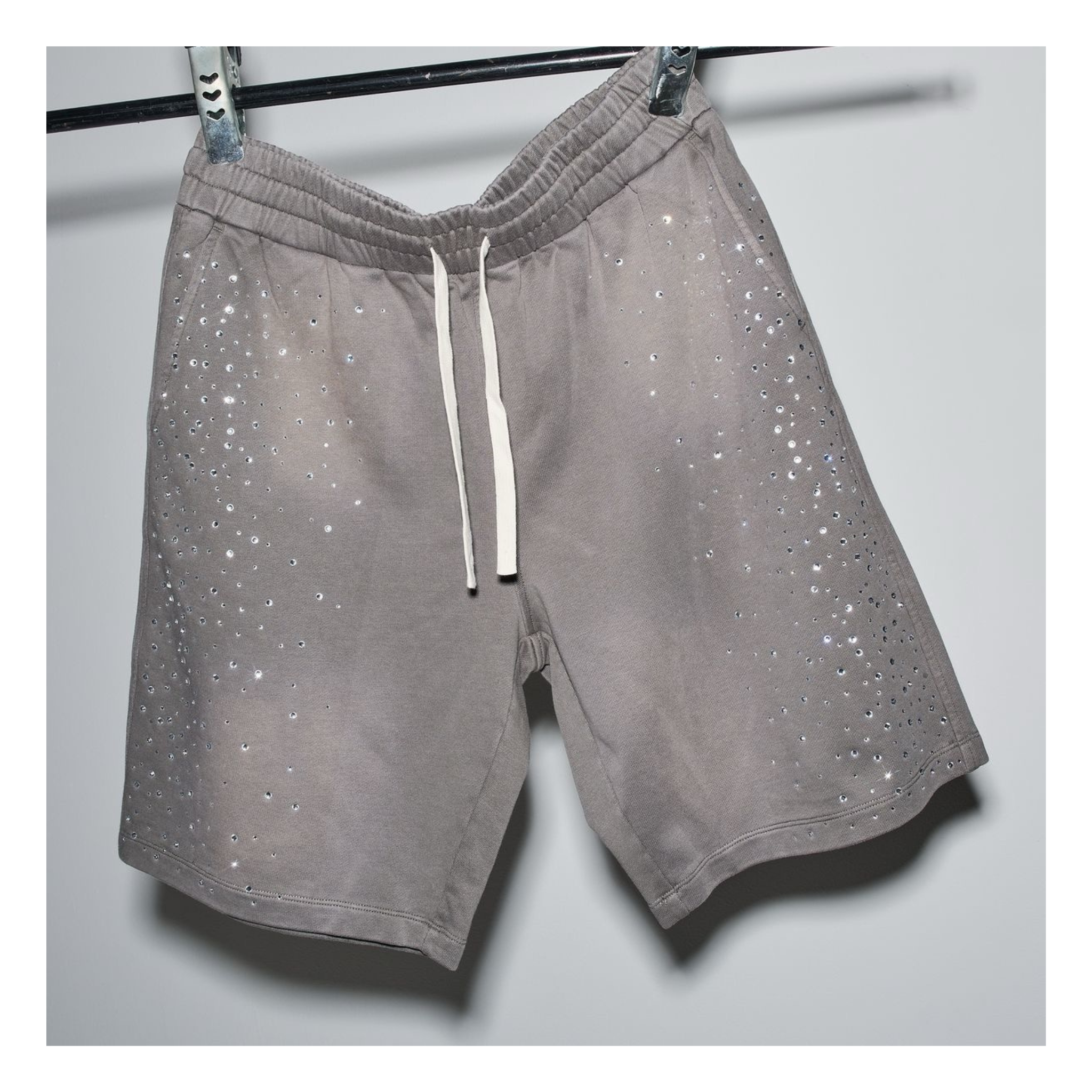 DUAA ''EFFORT'' LITE GREY STONE SWEAT SHORT - DUAA