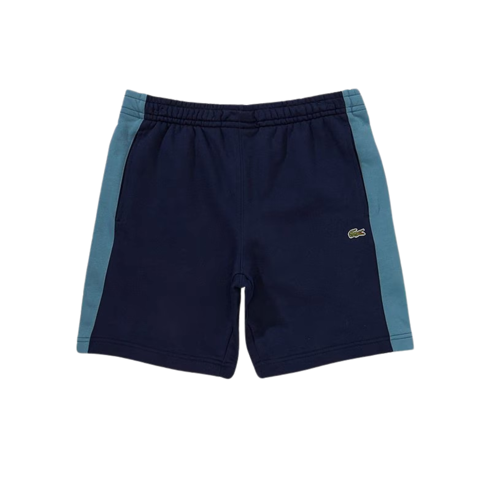 Lacoste Men's Cotton Fleece Colorblock Shorts (Navy/Blue/Lht Blue) - Lacoste