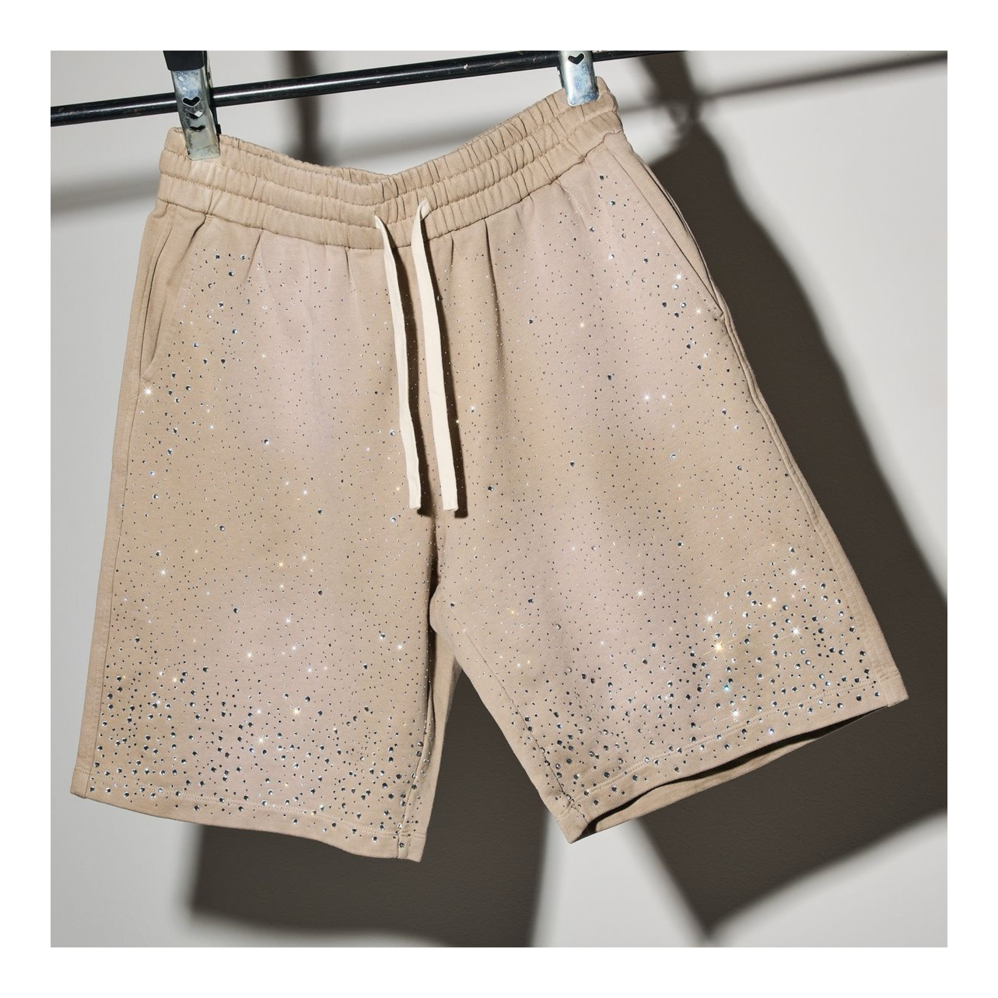 DUAA ''ENLIGHTEN'' BEIGE STONE SWEAT SHORT - DUAA