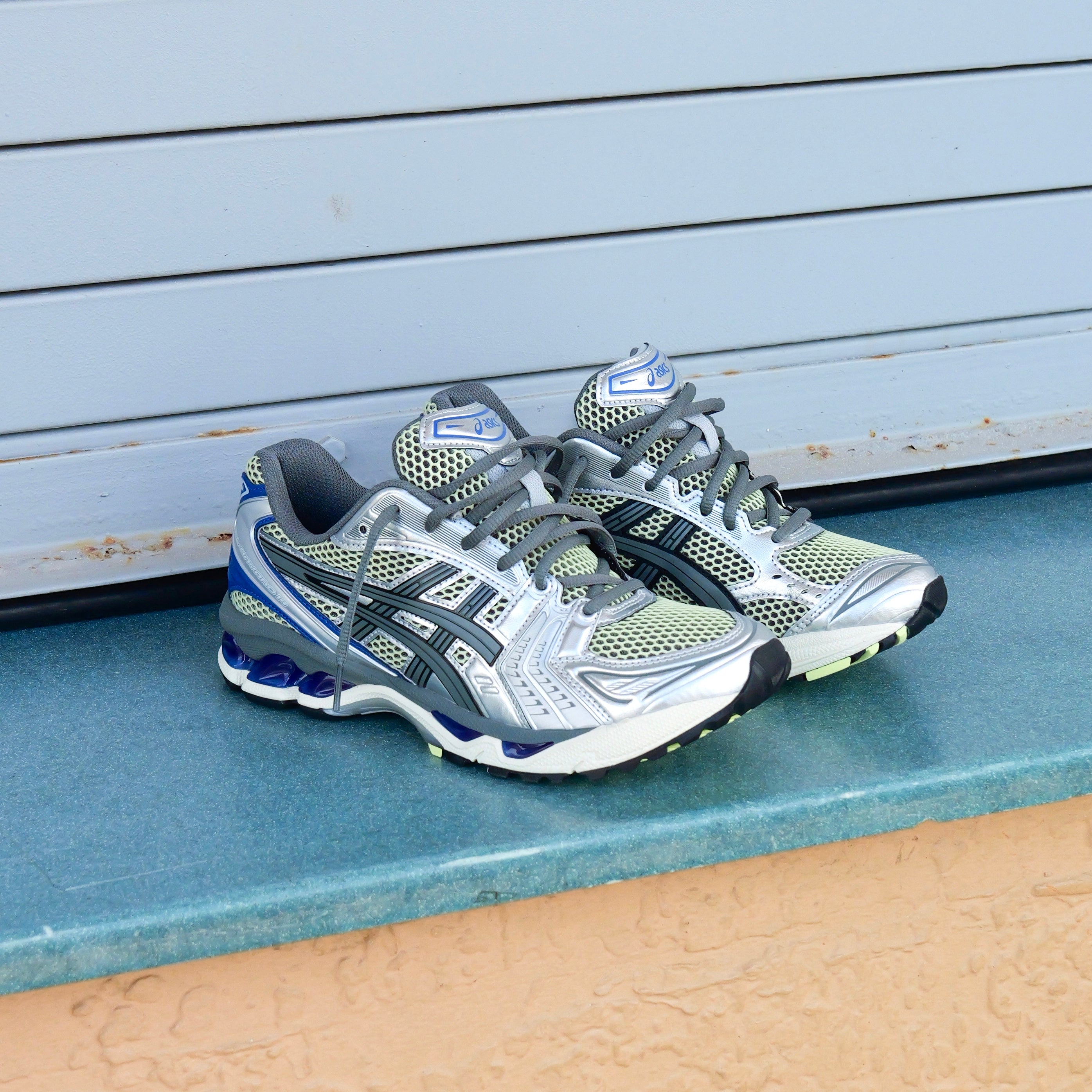 Mens Asics Gel-Kayano 14 (Soft Yellow/Asics Blue)