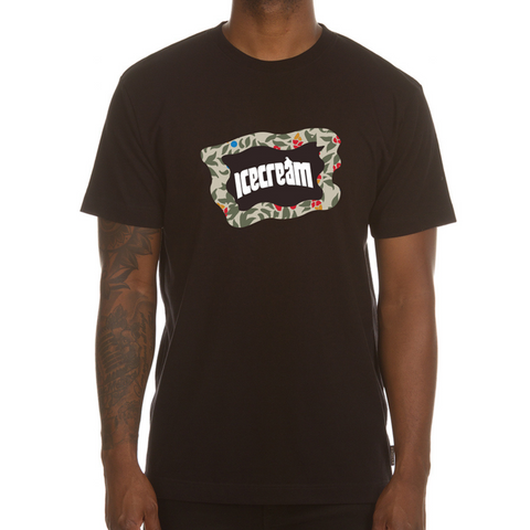 Icecream Flag SS Tee (Black) - Ice Cream