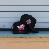 New Era Anaheim Angels 40th Season 9FIFTY A-Frame Snapback-(Black/Red) - New Era