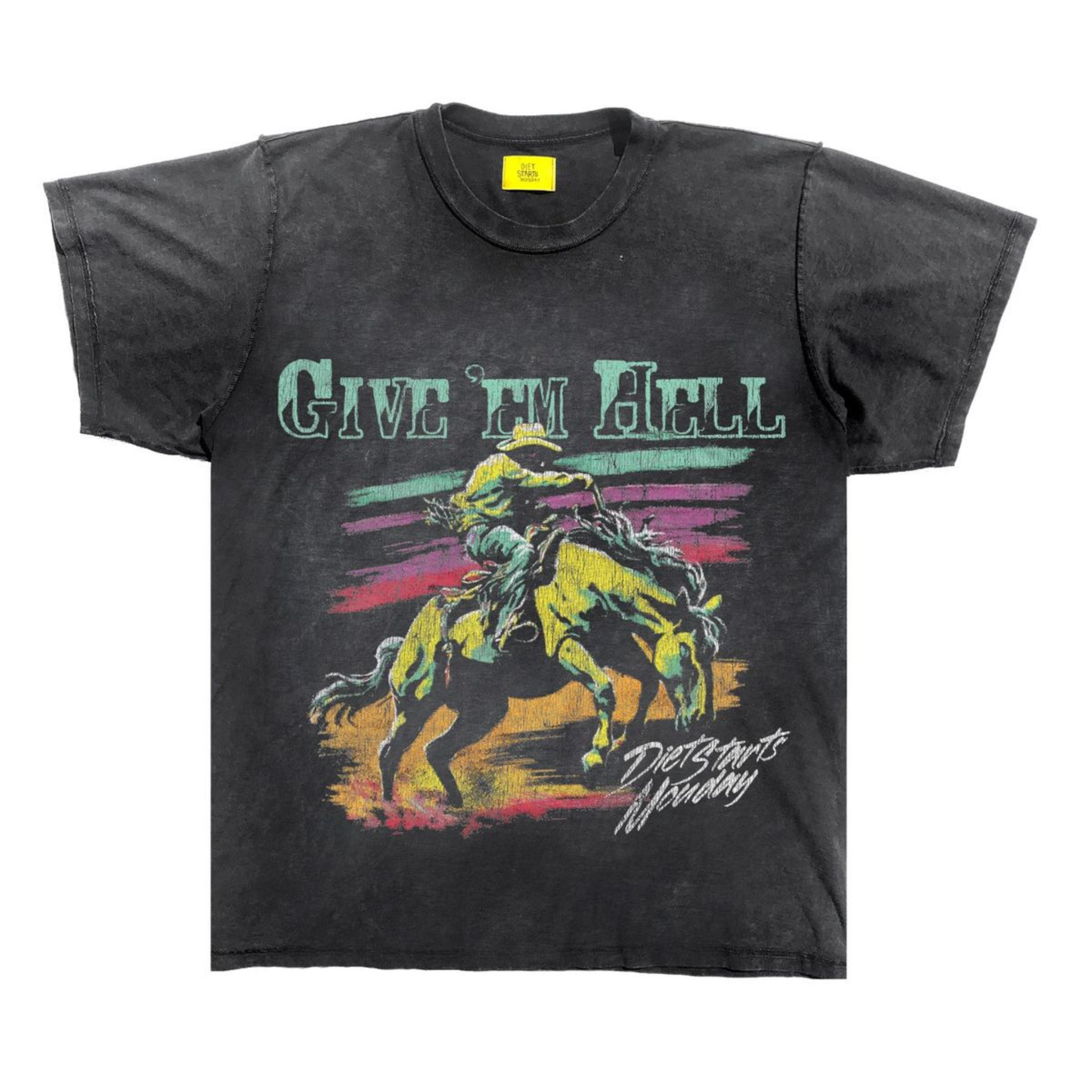 DSM "Give Em Hell" Tee - (Vintage Black) - Diet Starts Monday