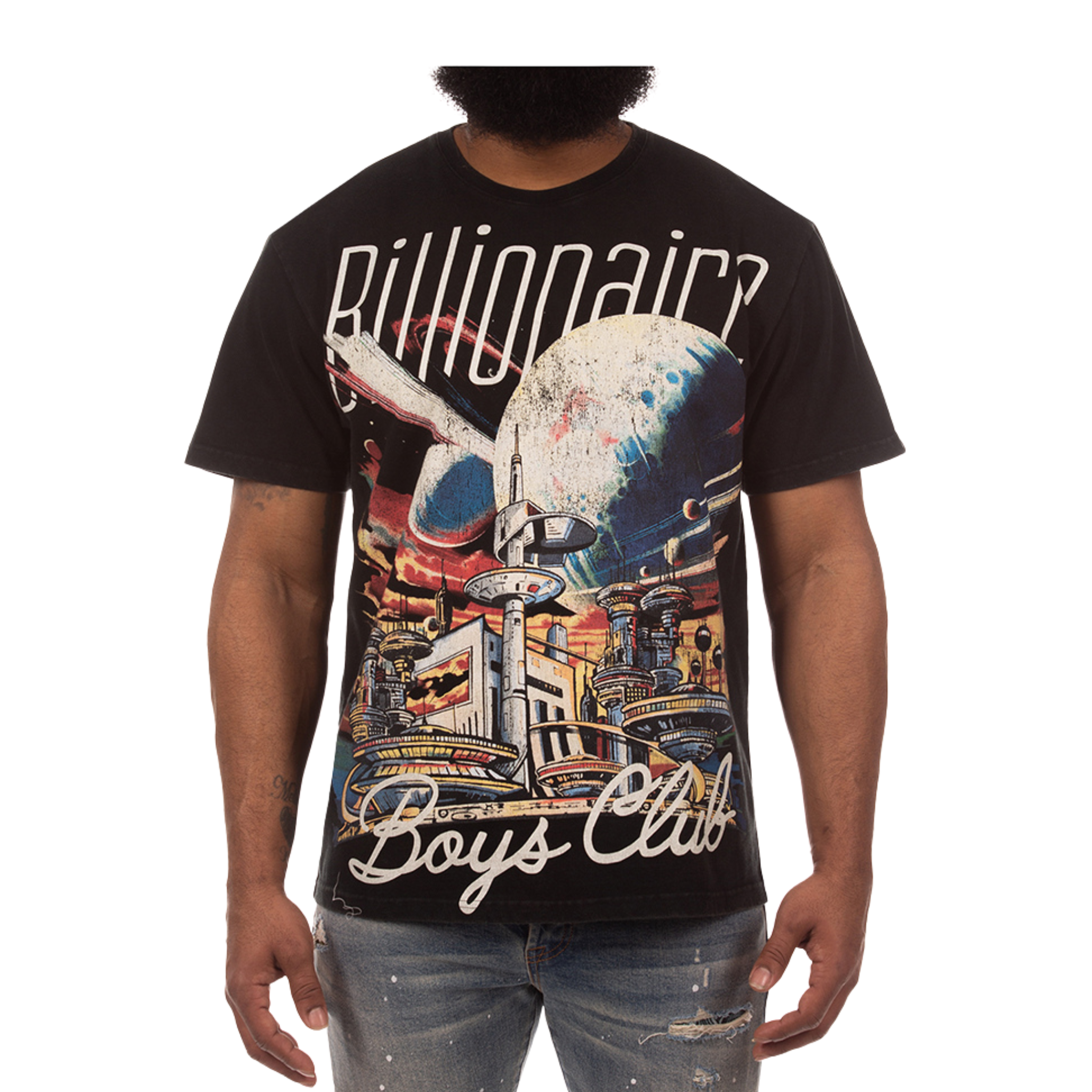 Billionaire Boys "Skycity" SS Knit (Oversized) (Black) - Billionaire Boys Club