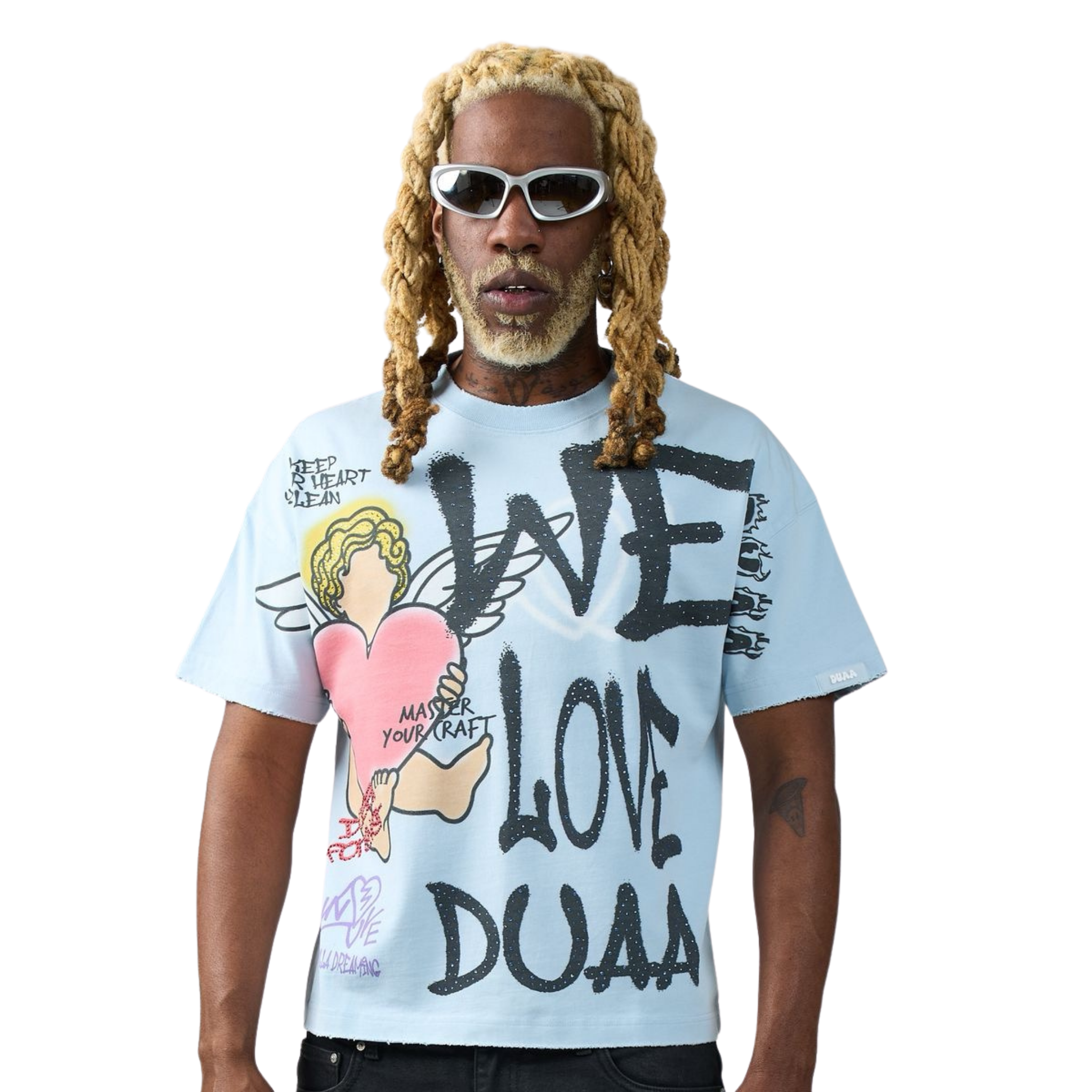 DUAA "WE LUV" SS Tee (Blue)