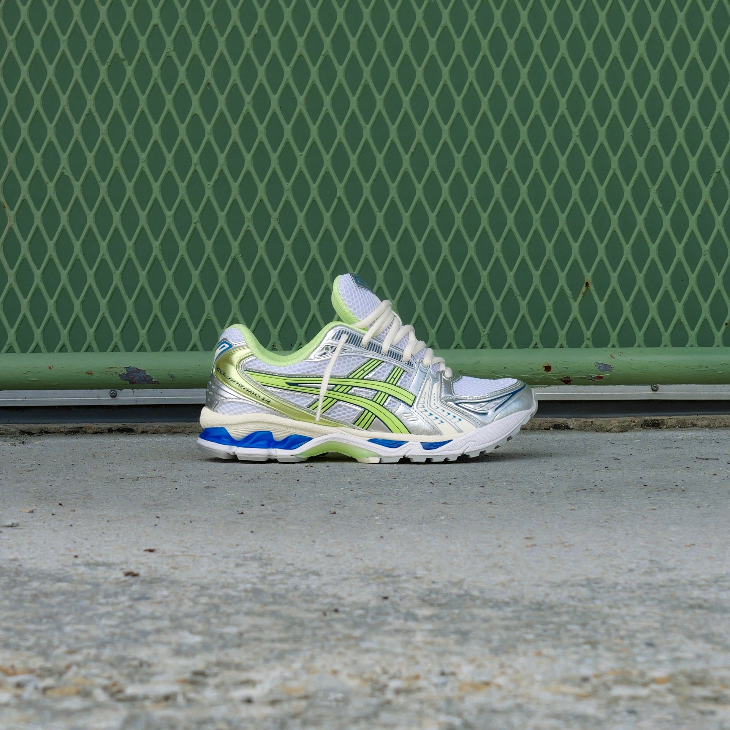 Mens Asics Gel-Kayano 14 (White/Lime Green) - VIP Asics