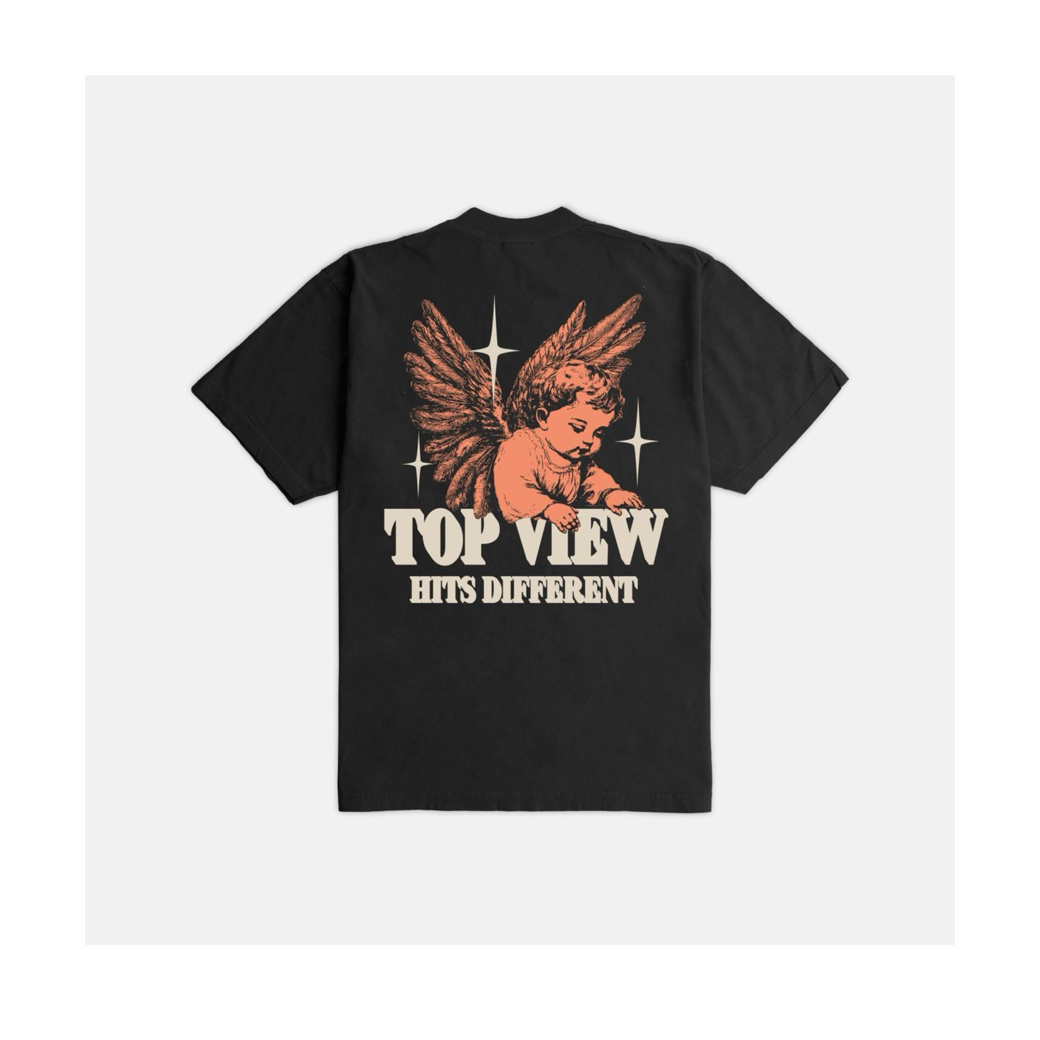 Outrank "Top View" Heavyweight T-shirt (Black) - Outrank