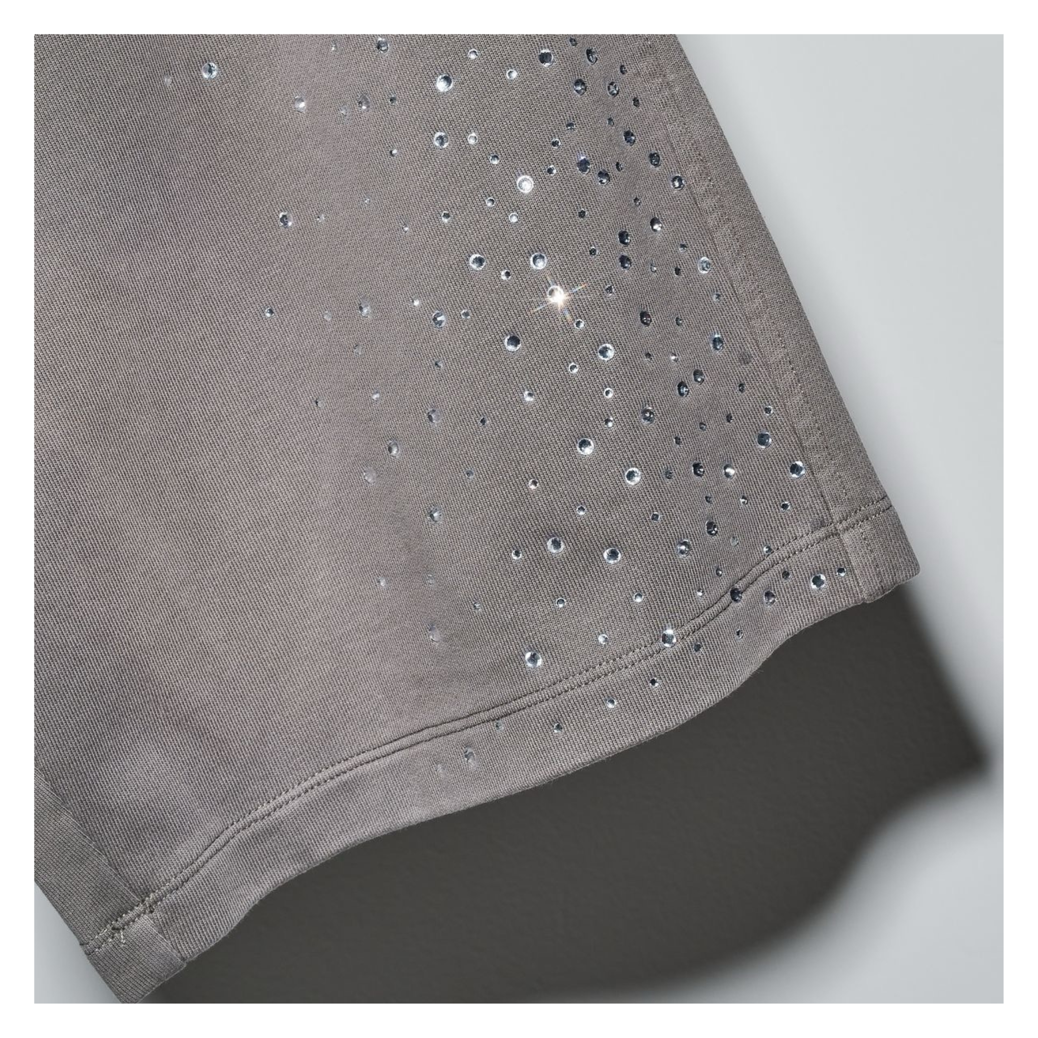 DUAA ''EFFORT'' LITE GREY STONE SWEAT SHORT - DUAA