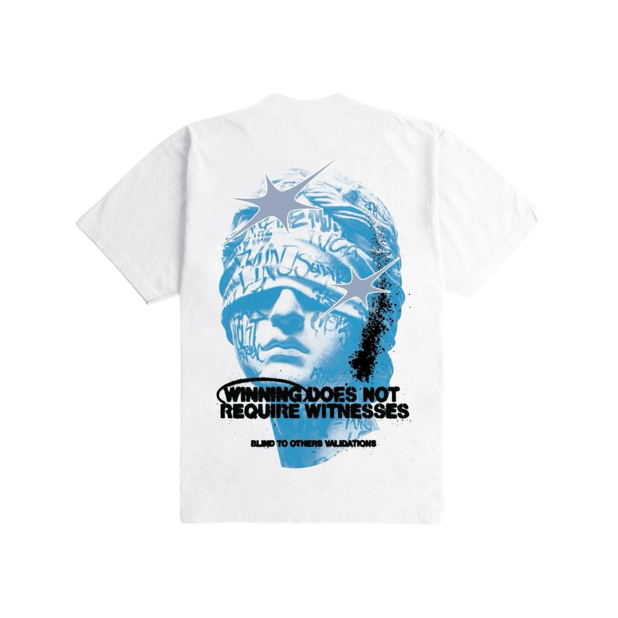 Outrank "Blind to Others Validations" Heavyweight T-shirt (White) - Outrank