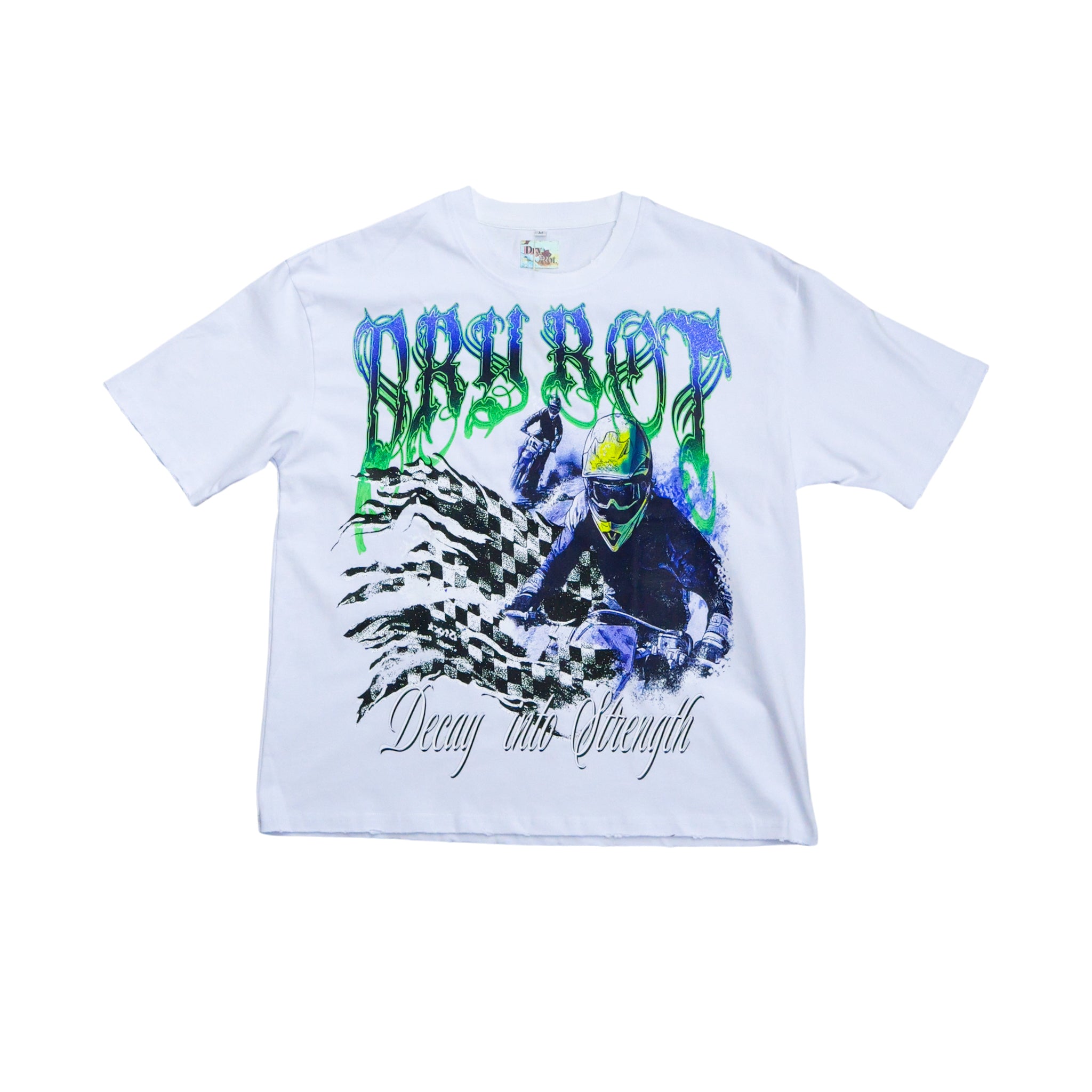 Dry Rot Motto T-shirt (White) - Dry Rot