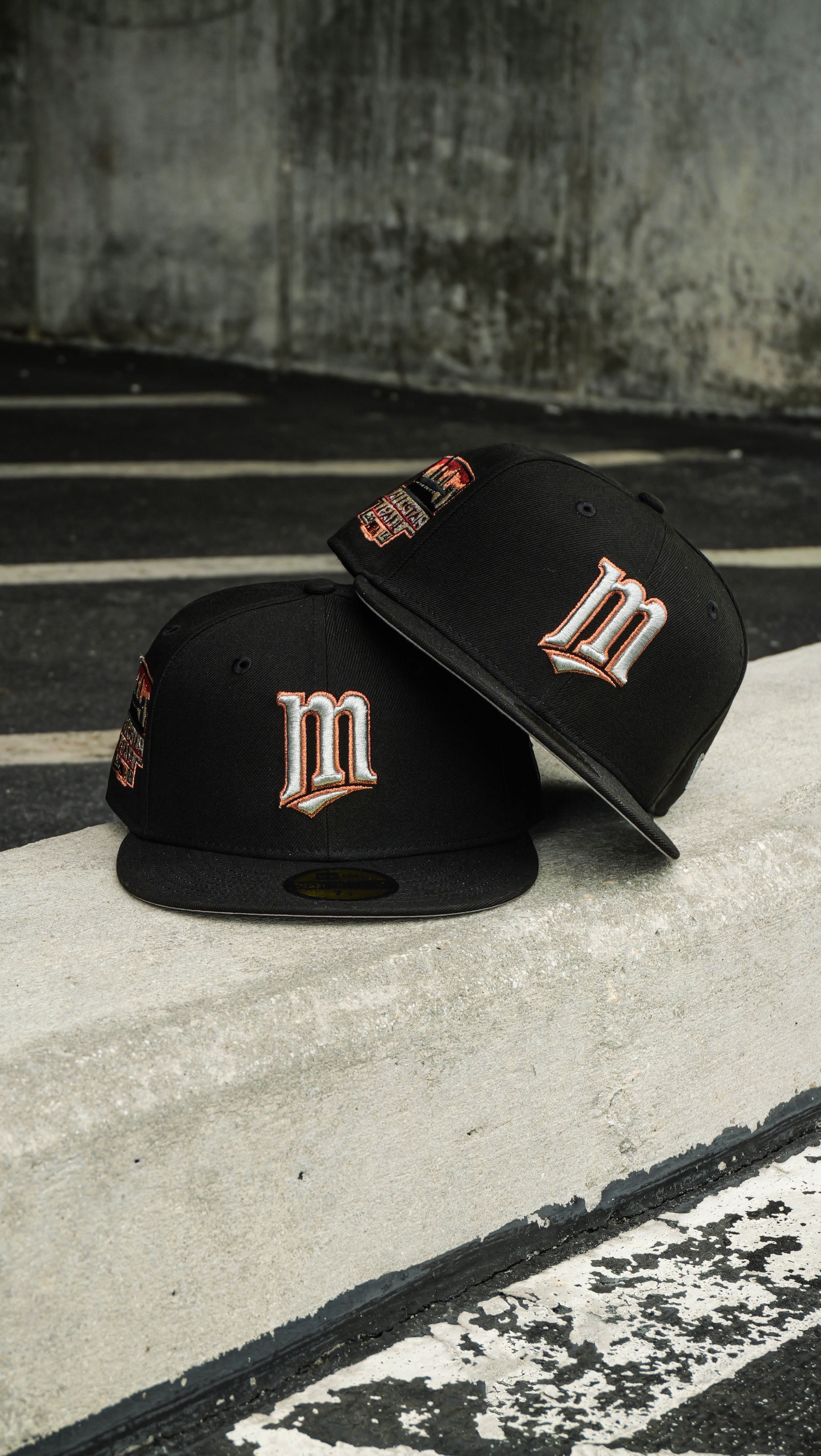New Era Minnesota Twins 2014 ASG Side Patch Grey UV 59Fifty Fitted (Black)