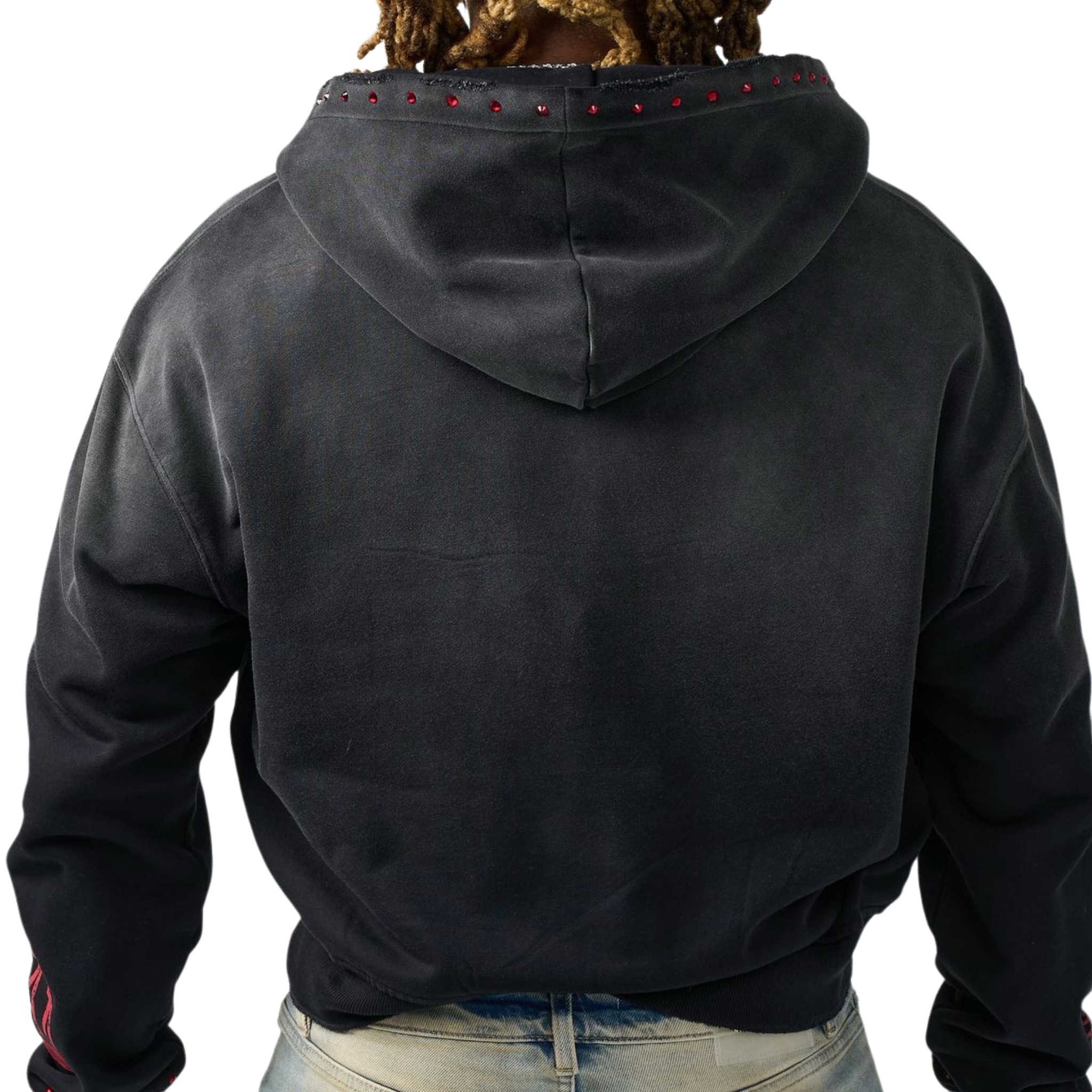 DUAA "Stamp" Zip Up Hoodie (Black)