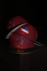 New Era Houston Astros 2005 World Series Side Patch Fitted (Maroon/Black)