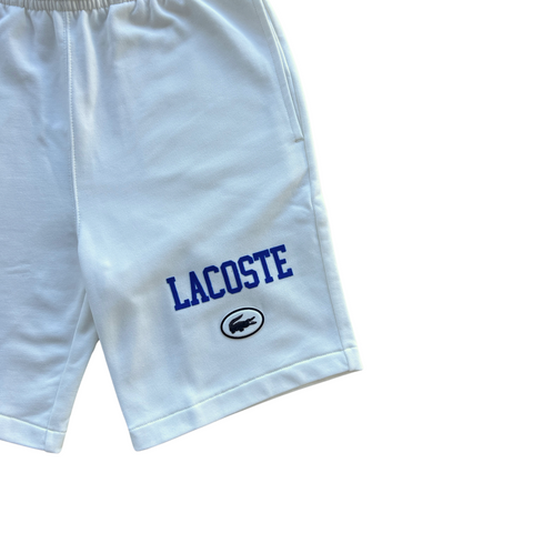 Lacoste Washed Effect Printed Shorts (White) - GH7499