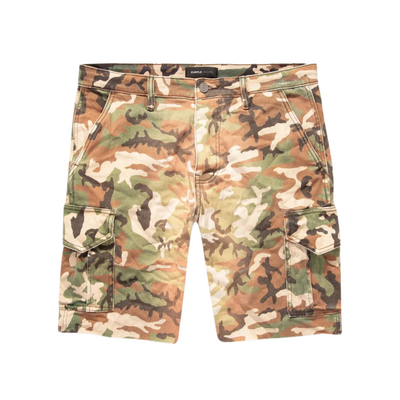 Purple Brand Bleached Camouflage Cargo Short - PURPLE BRAND