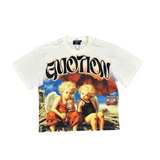 Mixed Emotion "Twin" Rhinestone Tee (White) - Mixed Emotion