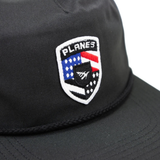 Paper Plane Starboard Strapback Hat (Black) - Paper Plane