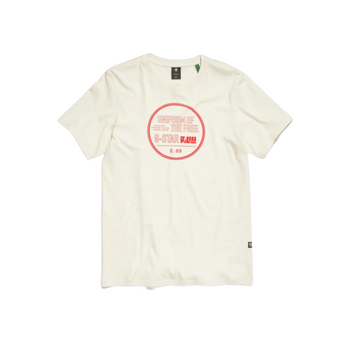 G-Star RAW Chest Graphic Slim T-shirt (Off White) - G-Star RAW