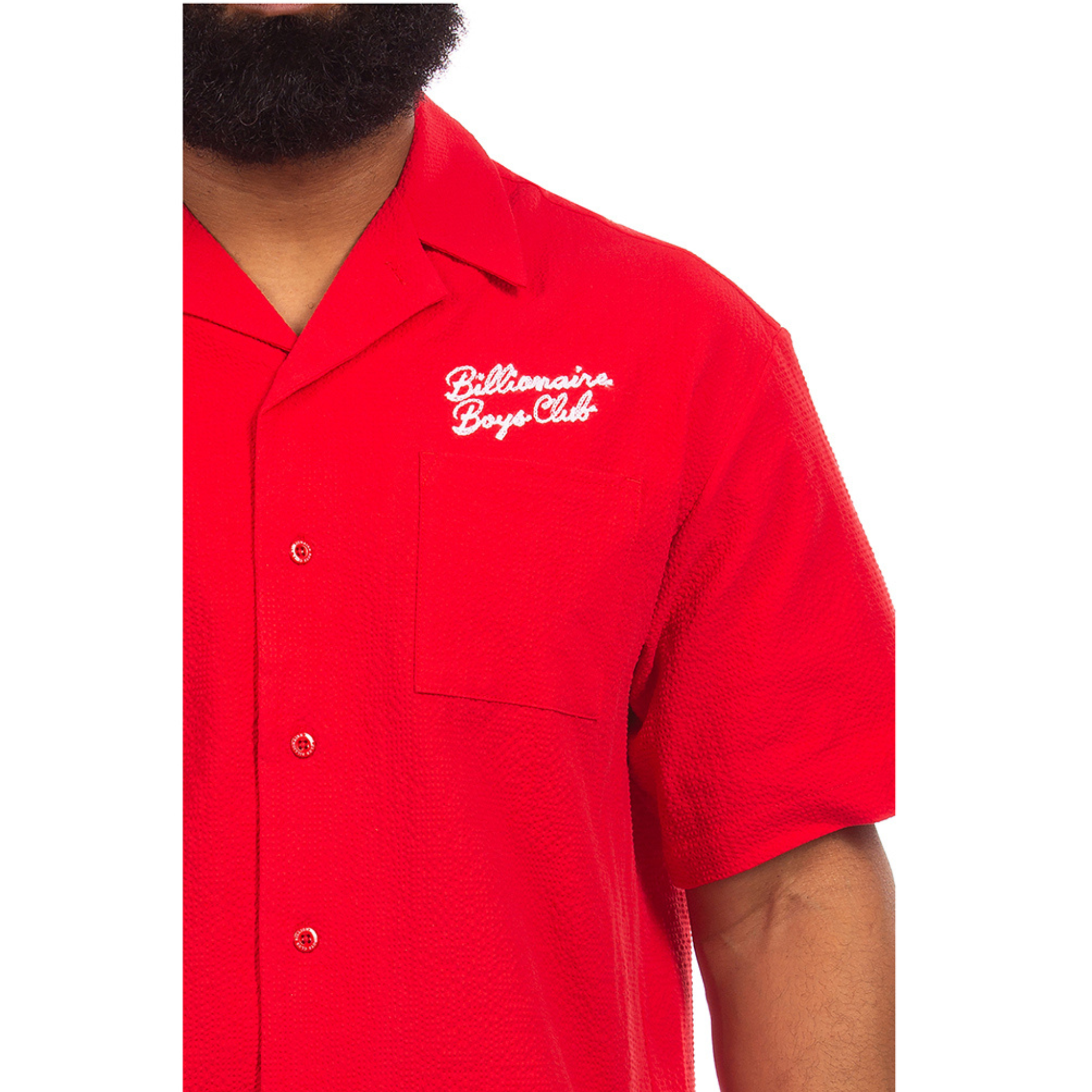 Billionaire Boys Club "Script" ss woven (Red) - Billionaire Boys Club