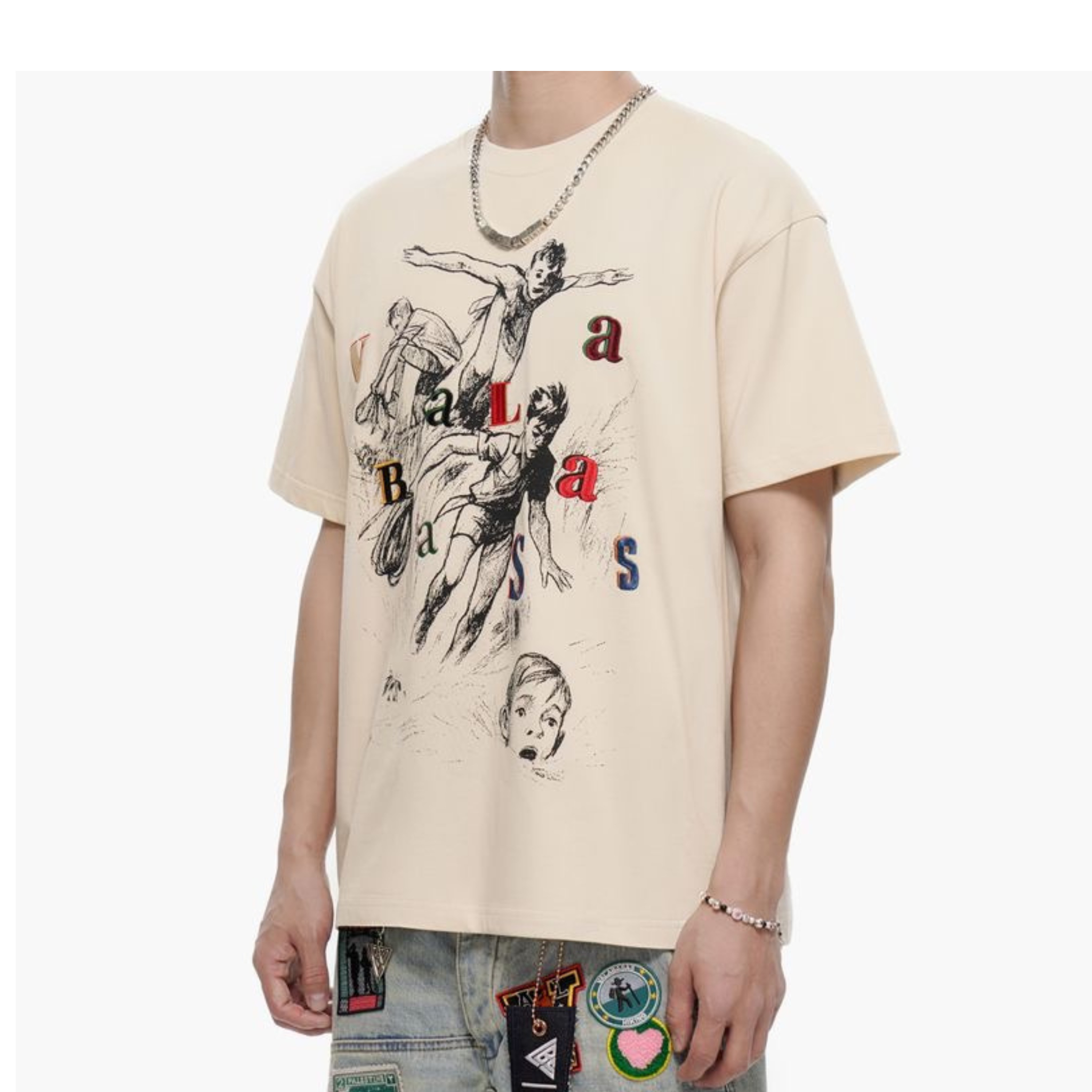 Valabasas "PURSUIT" Tee (Beige) - VALABASAS