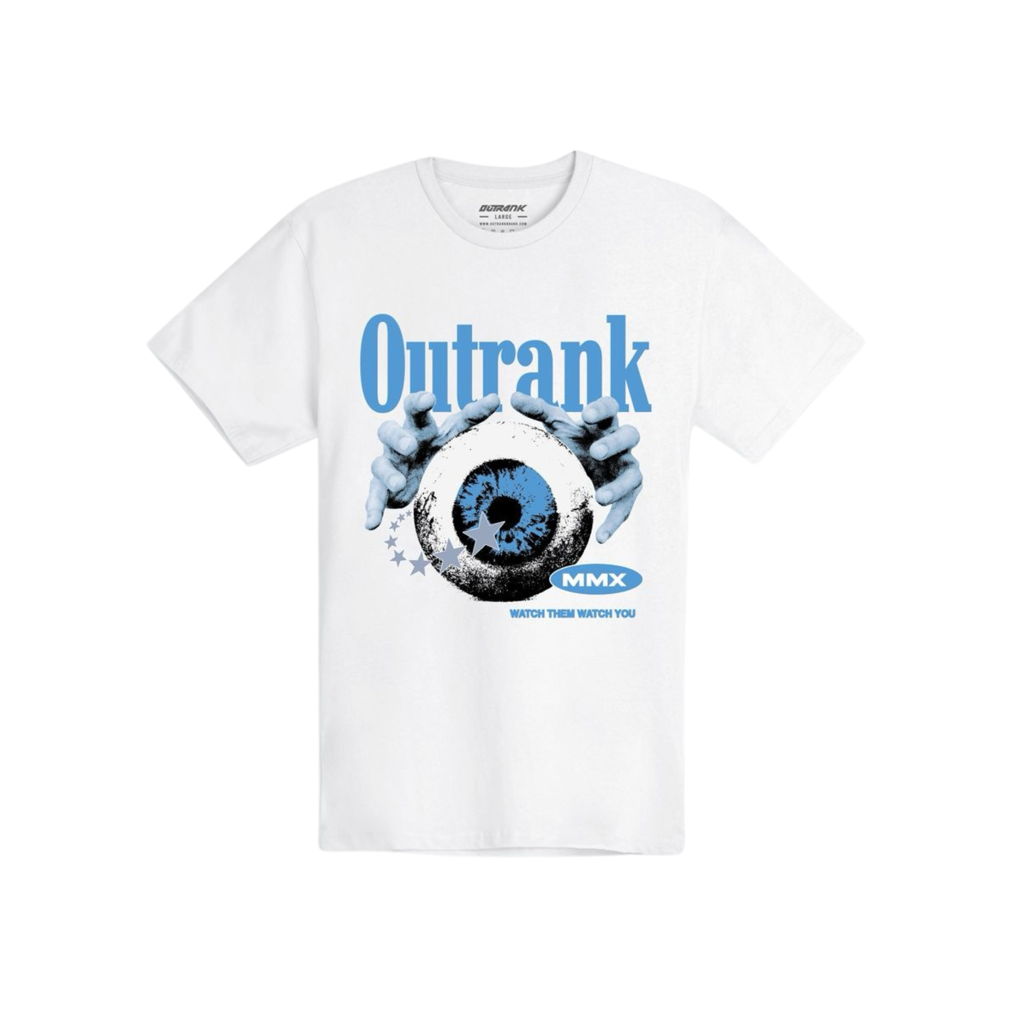 Outrank "Watch Them Watch You" T-shirt (White) - Outrank